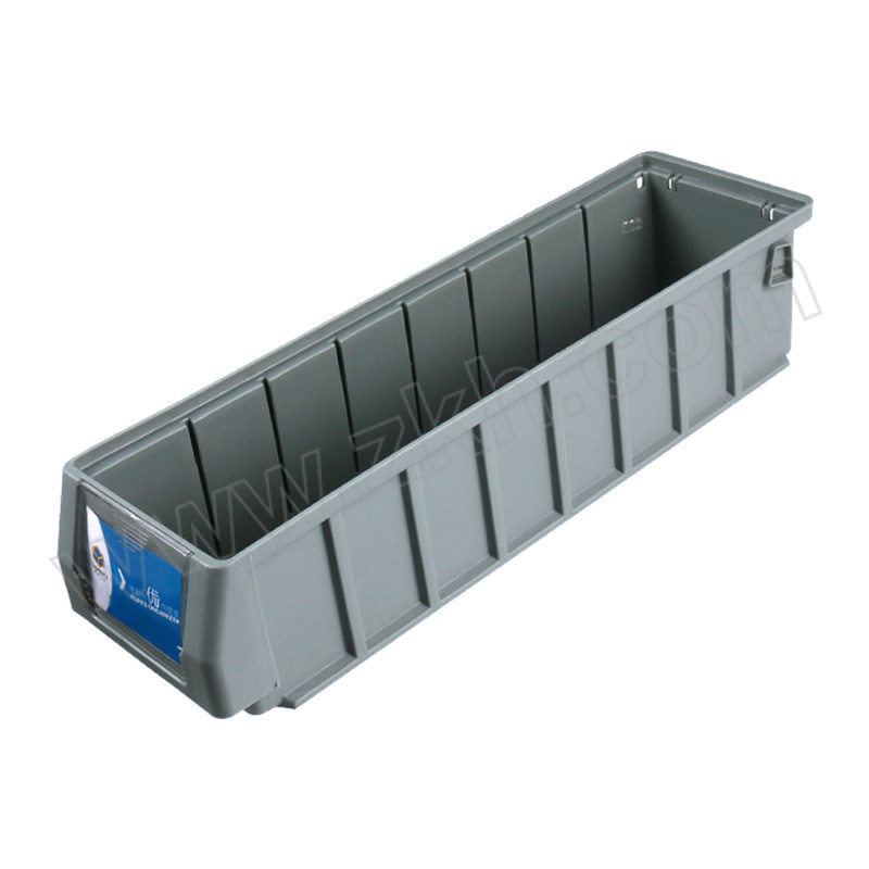 SHELFULL/冠宇工业设备 分隔式零件盒 S4109 外尺寸400×117×90mm 内尺寸358×90×85mm 灰色 1个