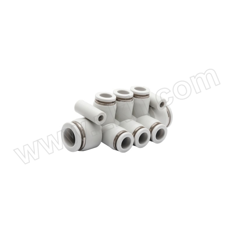 FLYFLOW/福莱福流 F-KM11集装式快插接头 F-KM11-06-10-6 中间六孔快插6mm 两端快插10mm 1个