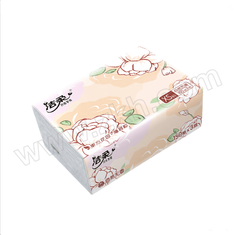 C&S/洁柔 柔软面巾纸 TR392-24E 195×123mm 150抽×24包 3层 1箱