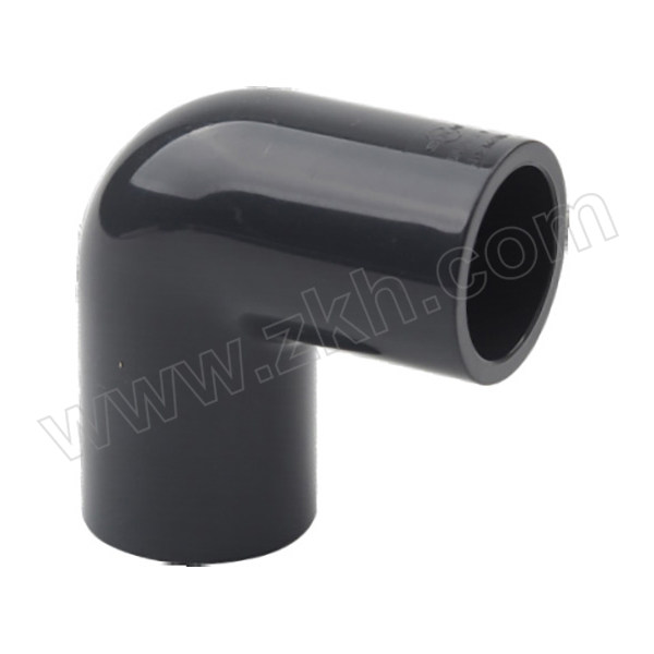 SHCN/协羽塑胶 UPVC90°弯头(化工管配件)日标 1/2" 1.6MPa 适配管外径22mm 深灰色 1个
