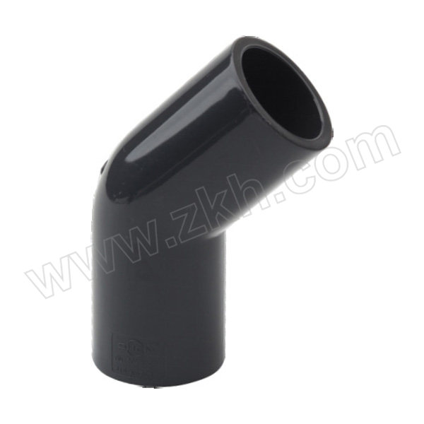SHCN/协羽塑胶 UPVC45°弯头(化工管配件)日标 2" 1.6MPa 适配管外径60mm 深灰色 1个