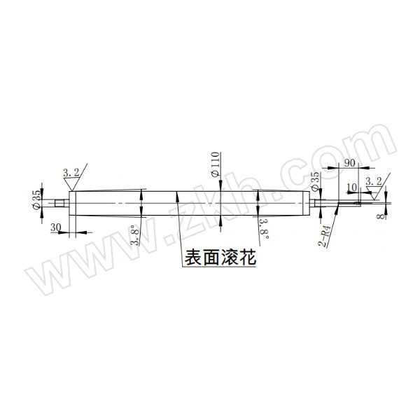 ZKH/震坤行 JZK1001.18.2-4下层压泡线主动滚筒 JZK1001.18.2-4 1箱