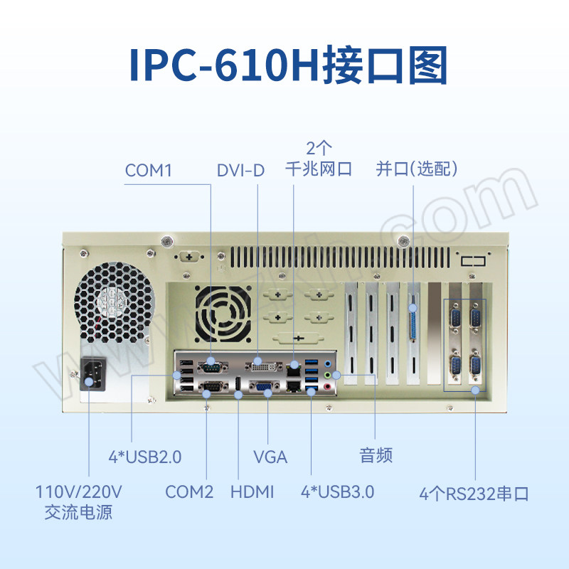 OITECH/研勤工控 4U工控机 IPC-610H I5-6500 8GB 512GB固态 1台