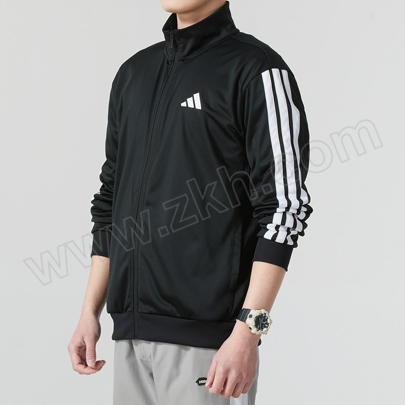 ADIDAS/阿迪达斯 男春秋款运动针织夹克外套 JI8816 黑色 XS 1件
