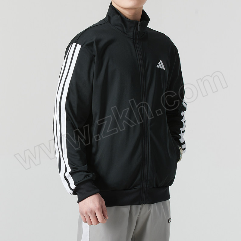 ADIDAS/阿迪达斯 男春秋款运动针织夹克外套 JI8816 黑色 XS 1件