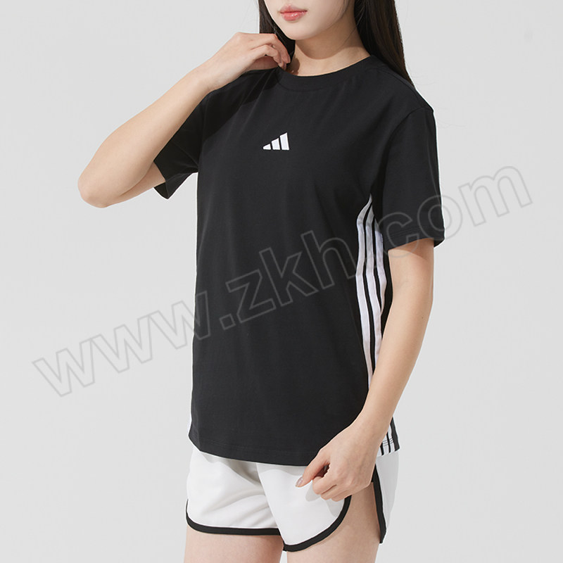 ADIDAS/阿迪达斯 女夏季款短袖T恤 JD0846 黑色 XS 1件