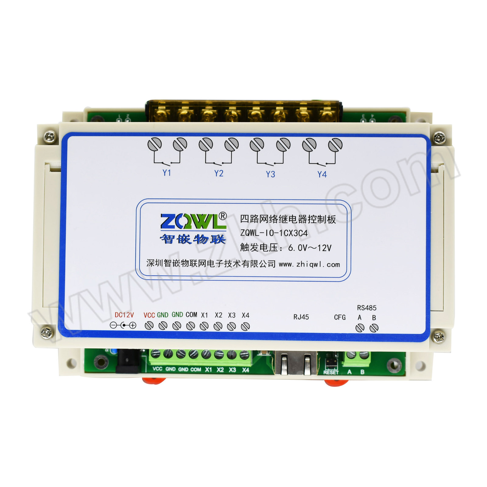 ZQWL/智嵌物联 4路网络继电器控制板  Z0WL-IO-1CX3C4-I 1个