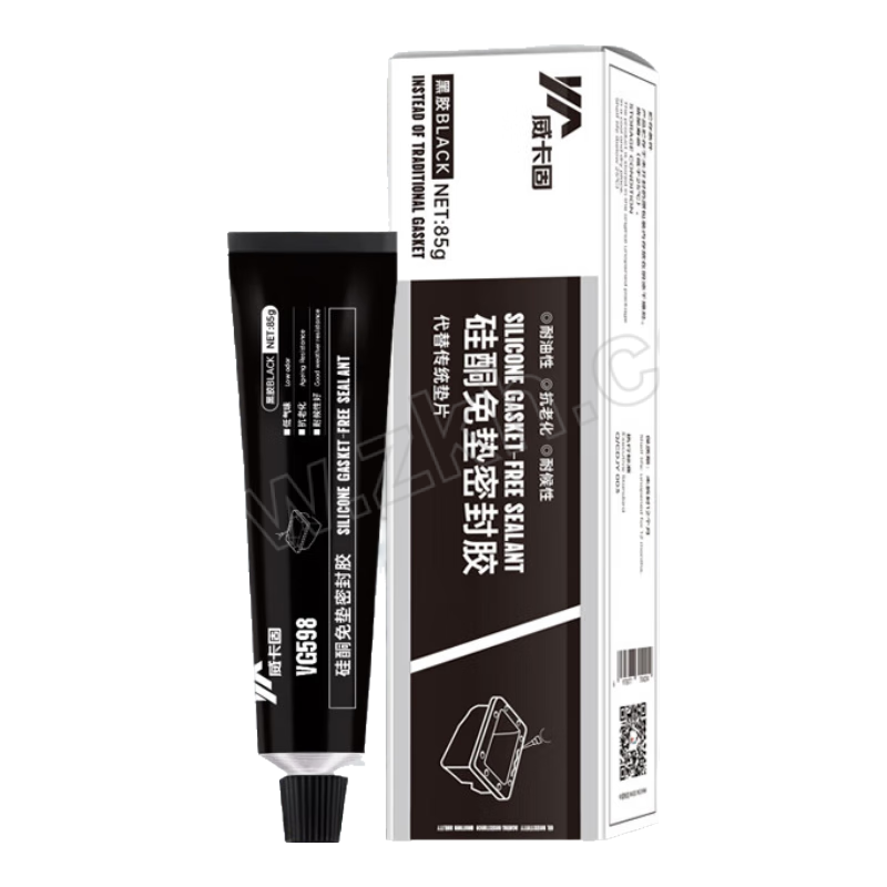 VIKAGU/威卡固 黑色胶硅免垫片密封胶 VG598 85g 1个