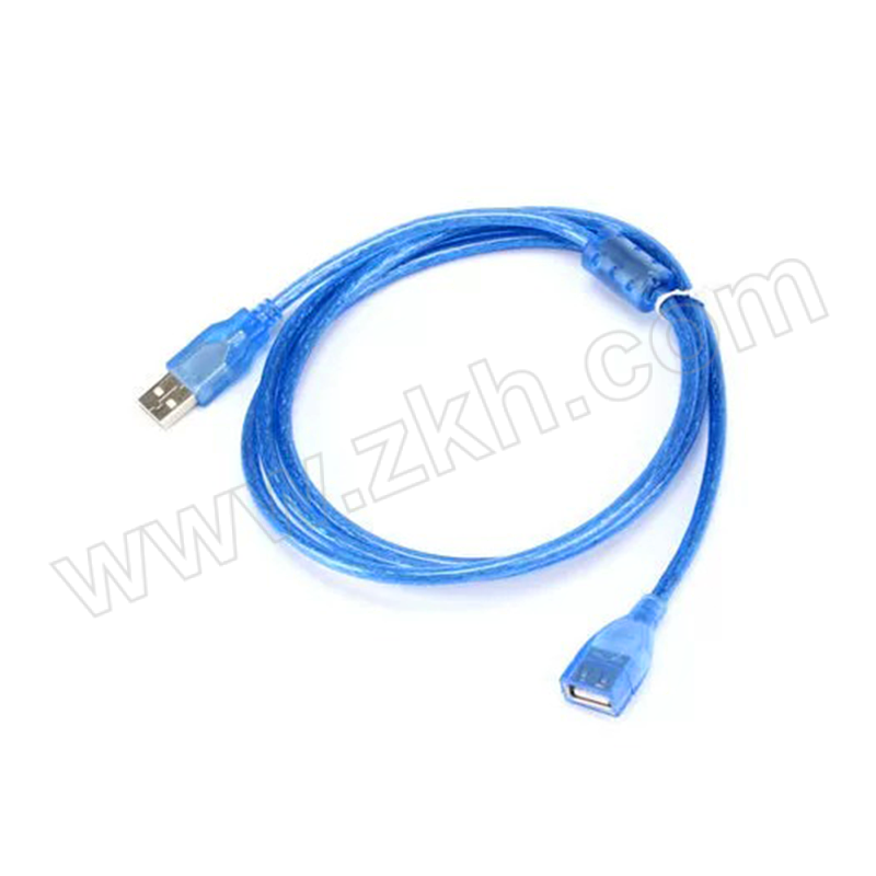 XIANGLAIXIN/祥来鑫 USB2.0延长线AM/AF测试数据链接电缆 XLX-USB2AMF1000 公对母4芯透明蓝色10米 1根