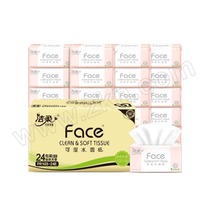 C&S/洁柔 Face粉软抽 PR103-24E 195×155mm 150抽×24包 3层 1箱