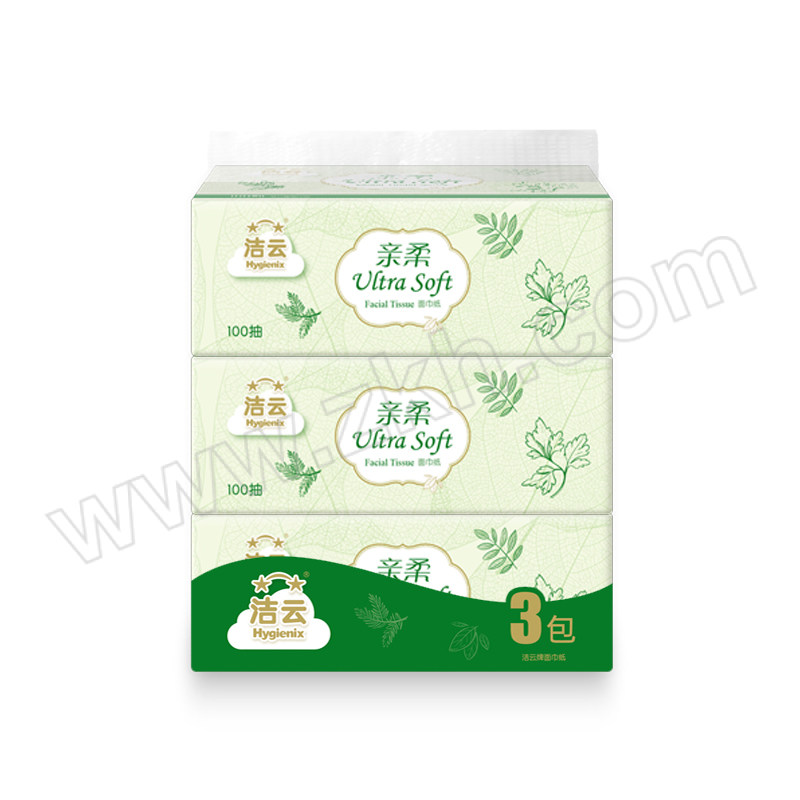 HYGIENIX/洁云 塑包面纸 H16208201 175×131mm 100抽×3包×20提 三层 1箱