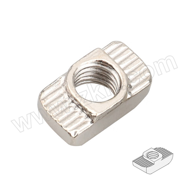 WJZX/五金专选 欧标 铝型材T型船型螺母 不锈钢304 本色 30型-M5 1个