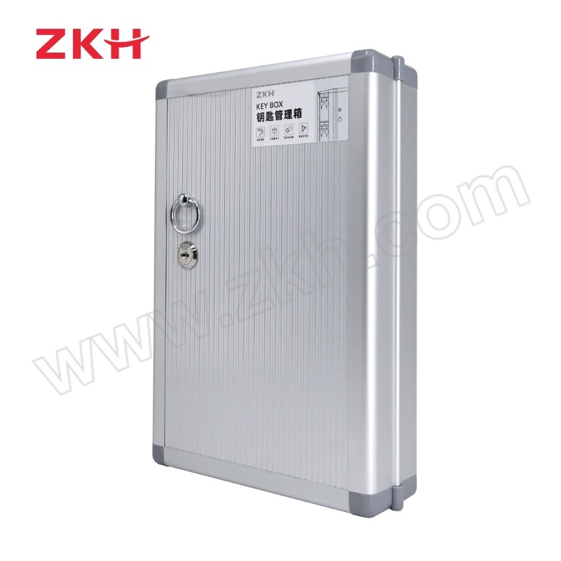 ZKH/震坤行 壁挂式钥匙管理箱 KB024 24位 218×63×326mm 铝合金边框+密度板 1个