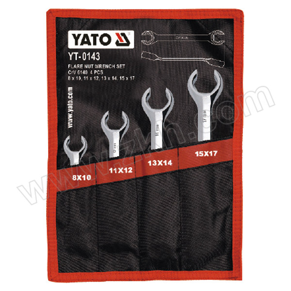 YATO/易尔拓 油管扳手组套（4件） YT-0143 4件 8-17mm 1套