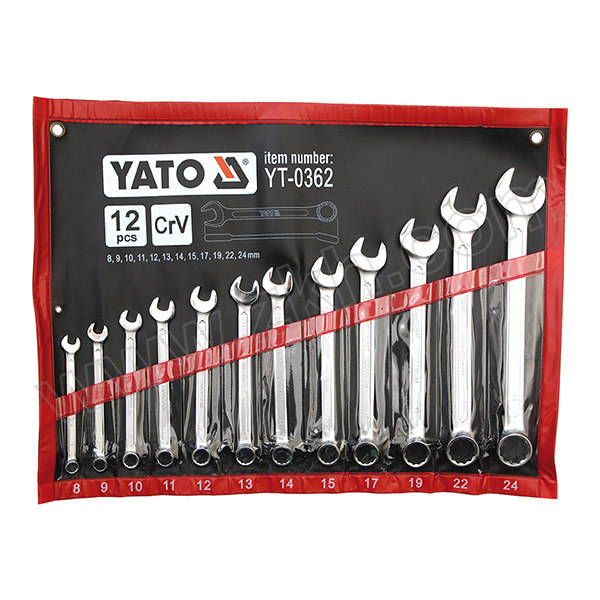 YATO/易尔拓 两用扳手组套（12件） YT-0362 8~24mm 1套