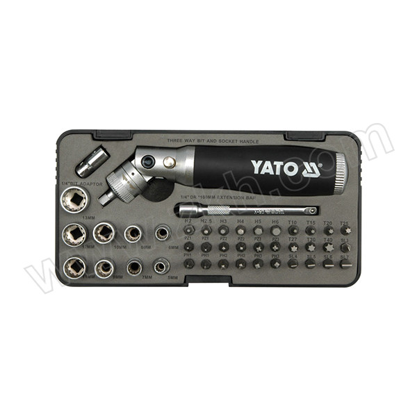 YATO/易尔拓 高档棘轮螺丝批组套 YT-2806 42件 5~13mm 1套