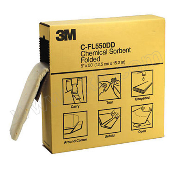 3M 折叠式化学吸液棉 C-FL550DD 整箱吸附容量119L 1盒