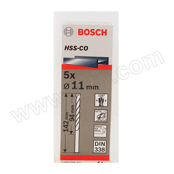 BOSCH/博世 高速钢麻花钻头-含钴（不锈钢专用） 2608585901 11.0mm HSS-Co232323 1盒