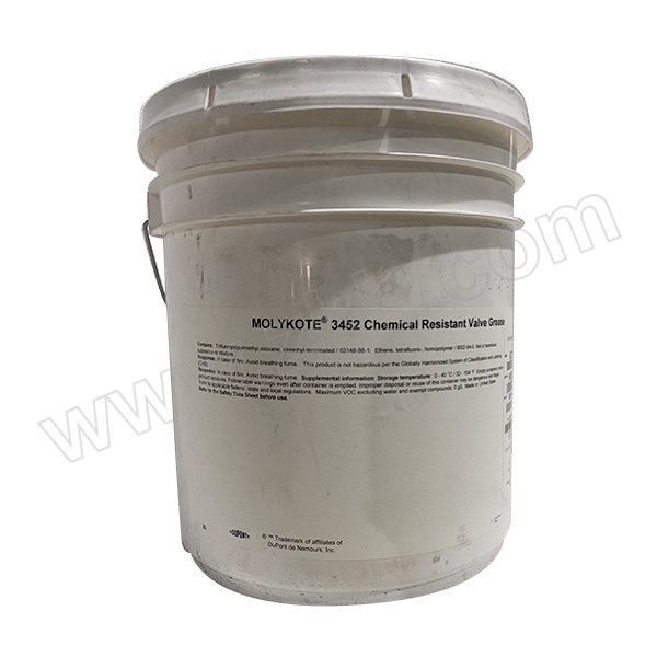 MOLYKOTE/摩力克 耐腐蚀氟硅脂 FS3452 白色 18.1kg 1桶
