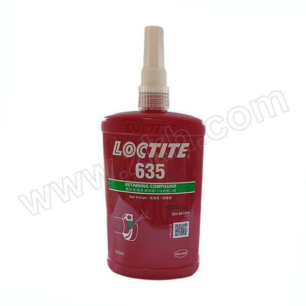 LOCTITE/乐泰 圆柱固持胶 635 绿色 高强度 慢固化 250mL 1瓶