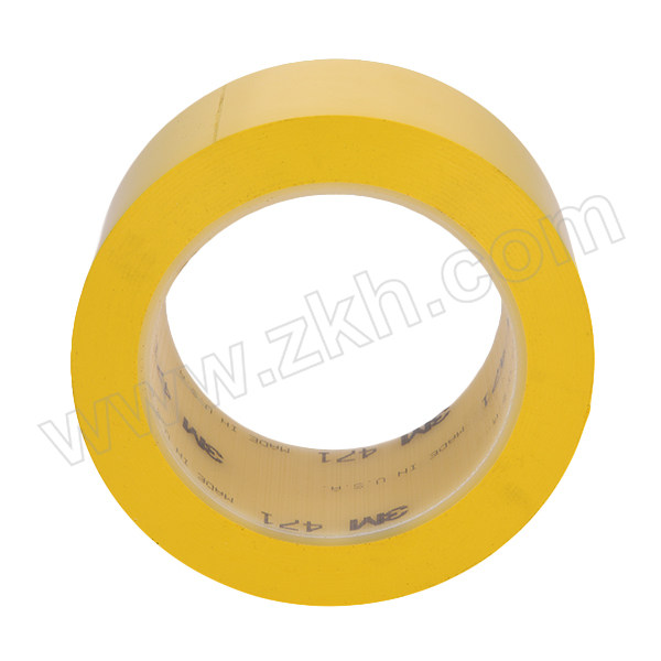 3M PVC标识警示胶带 471 黄色 48mm×33m 1卷