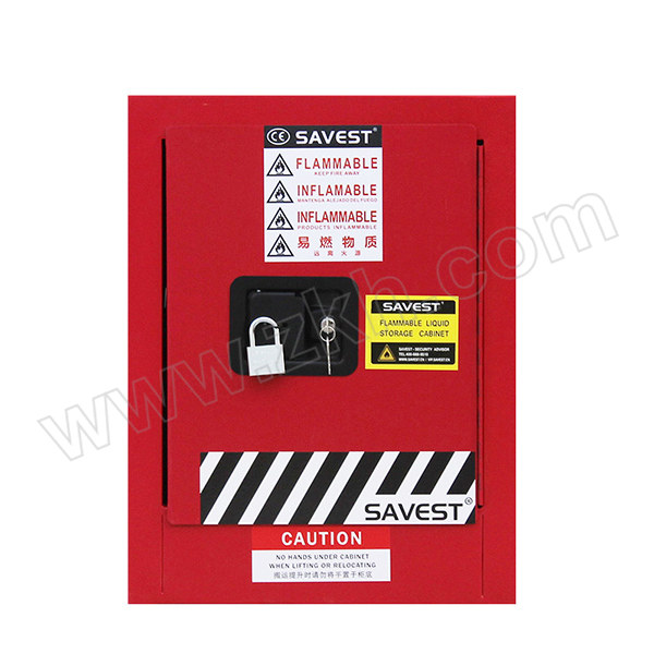 SAVEST/赛维斯特 可燃液体防火安全柜 WR810040 4gal 单门 手动 红色 1台