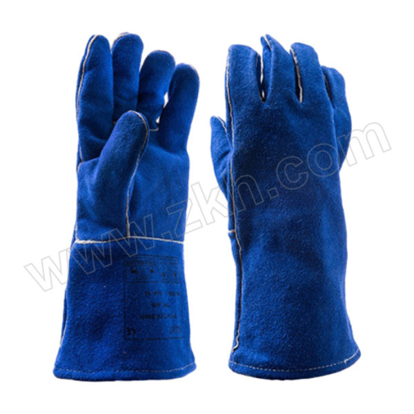 WELDAS/威特仕 彩蓝色斜拇指焊接手套 10-0160 L 35cm 1副