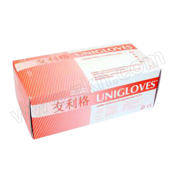 UNIGLOVES/友利格 经典无粉乳胶手套 CP-L 尺码：L232323 1箱