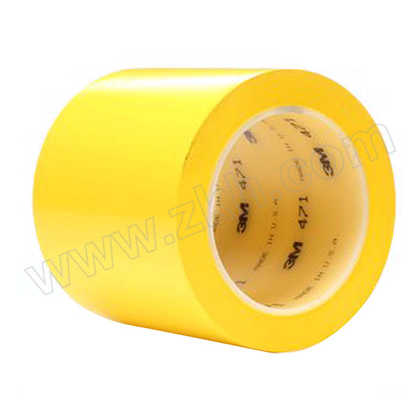 3M PVC标识警示胶带 471 黄色 20mm×33m 1卷