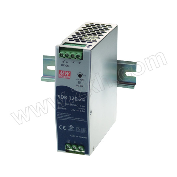 MW/明纬 SDR-120系列120W单组输出工业用DIN导轨型有PFC功能电源 SDR-120-24 1个