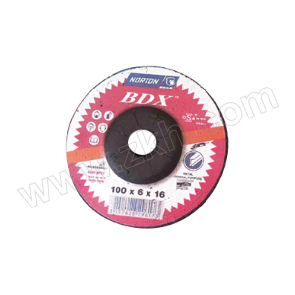 NORTON/诺顿 BDX通用金属角磨片 100*6*16 黑片 25片 1盒