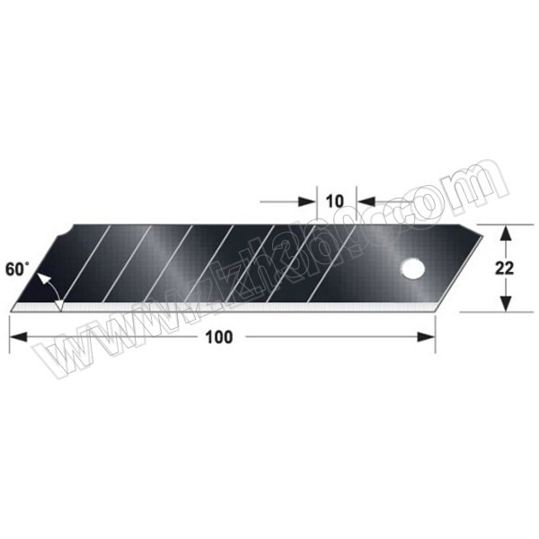 TAJIMA/田岛 J型标准型替刃 1102-0024 22MM 塑料盒（1片黑刃+9片银刃） 1组