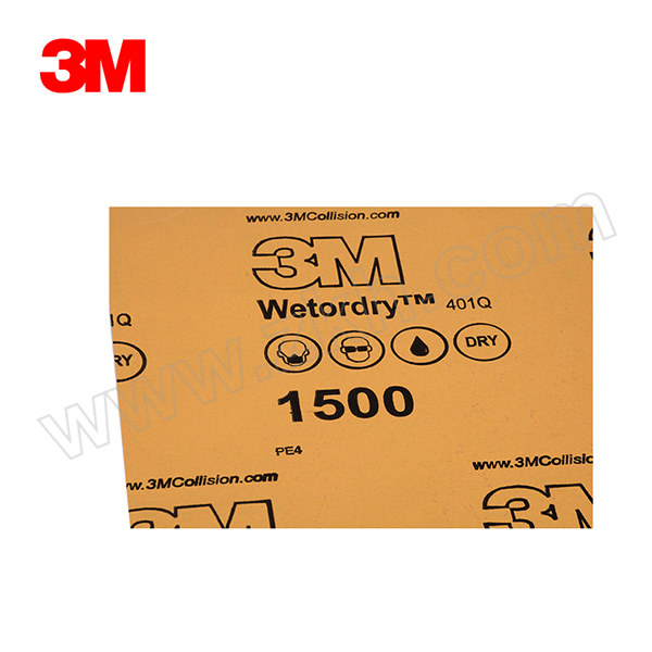 3M 401Q耐水砂纸 401Q-2500# 227×280mm(9"*11") 1包