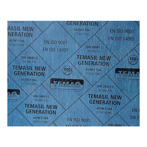 TEMAC/太美 高温高压耐油芳纶纤维无石棉板 TEMASIL 1500×1500×2.0mm 净重约8.55kg 板材公差±2% 厚度公差±10% 1张