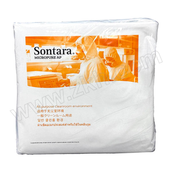 SONTARA/胜特龙 Sontara®无尘擦拭布 MPAP 白色 9"*9"(22.8*22.8cm) 1包