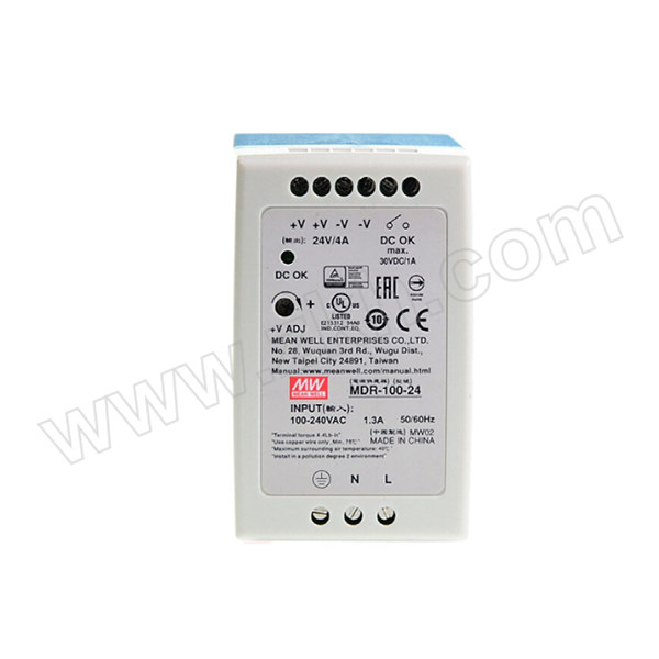 MW/明纬 MDR-100系列100W单组输出导轨型工业电源 MDR-100-24 1个