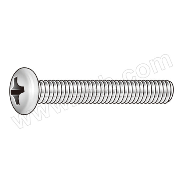 ZKH/震坤行 ISO7045 十字槽盘头机螺钉 碳钢 4.8级 镀锌 全牙 M6×40 1包