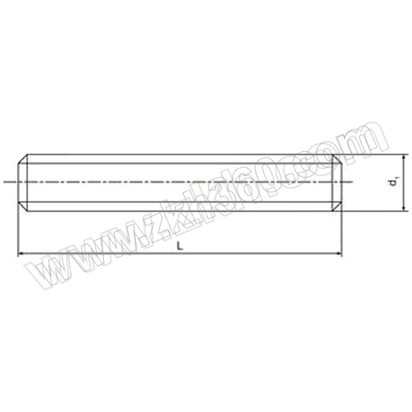 ZKH/震坤行 全螺纹螺柱 304 本色 M10x80 DIN976 1包