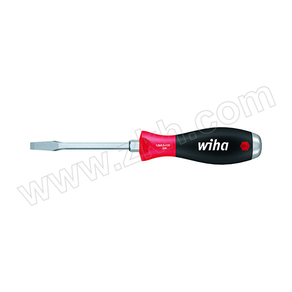 WIHA/威汉 530系列双组份软手柄一字螺丝起子 WIHA-03231 12.0×200mm 六角形通芯杆 1支