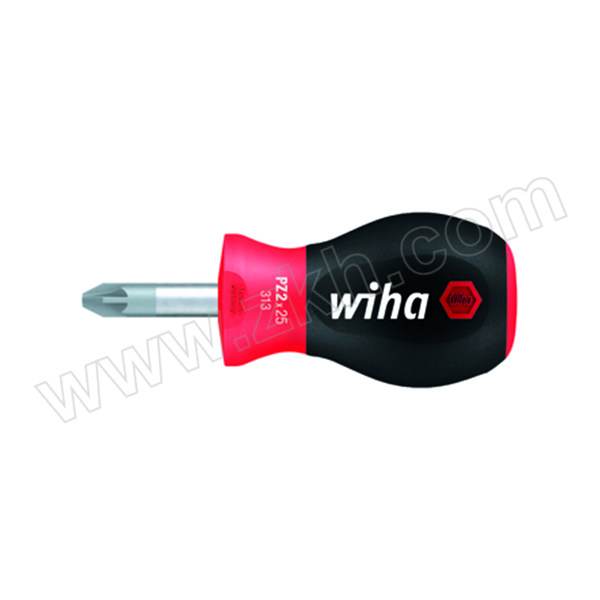 WIHA/威汉 313系列双组份软手柄米字短柄螺丝起子 WIHA-26972 PZ02×25mm 圆起子杆 1支