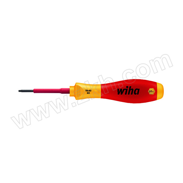WIHA/威汉 325系列双组份软手柄电工绝缘星型螺丝起子 WIHA-03761 T6×60mm 1支