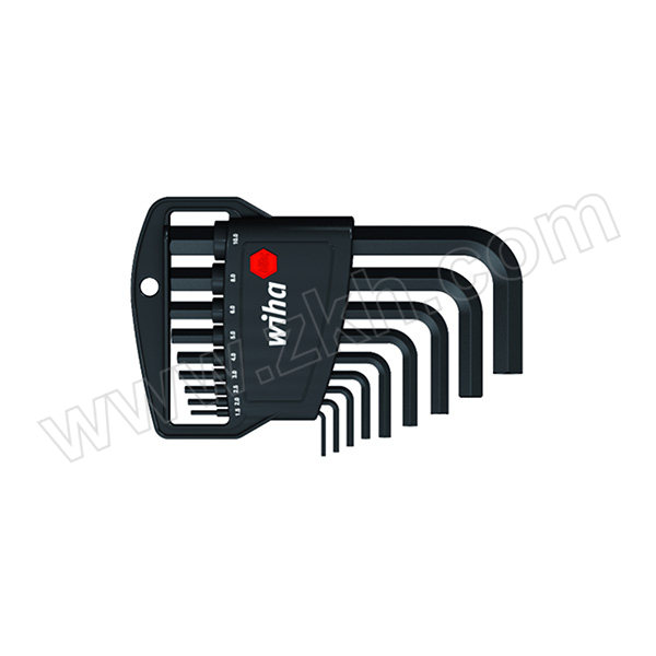 WIHA/威汉 350H9系列内六角扳手套装 WIHA-06379 塑架,9件 1.5-10mm 发黑 1套
