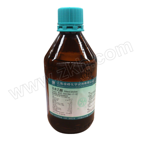 YONGHUA/永华 无水乙醇 117902104-B CAS:64-17-5 等级:AR 纯度:99.7% 玻璃瓶装 500mL 1瓶