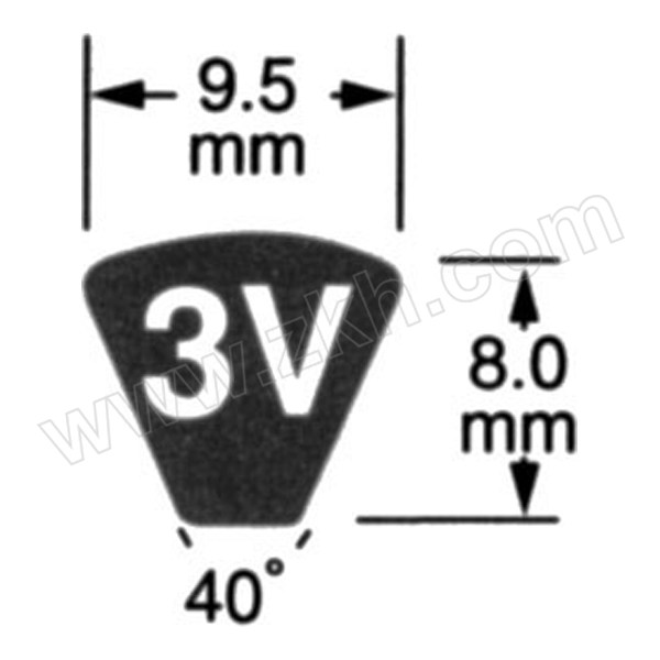 MITSUBOSHI/三星 3V型窄V带 3V315(红标) 1条