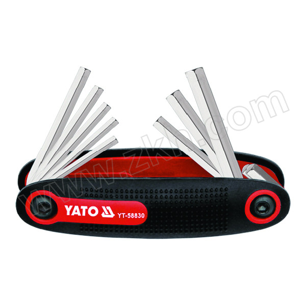 YATO/易尔拓 高档折叠内六角扳手组套 YT-58830 8件 1.5-8.0mm 1套