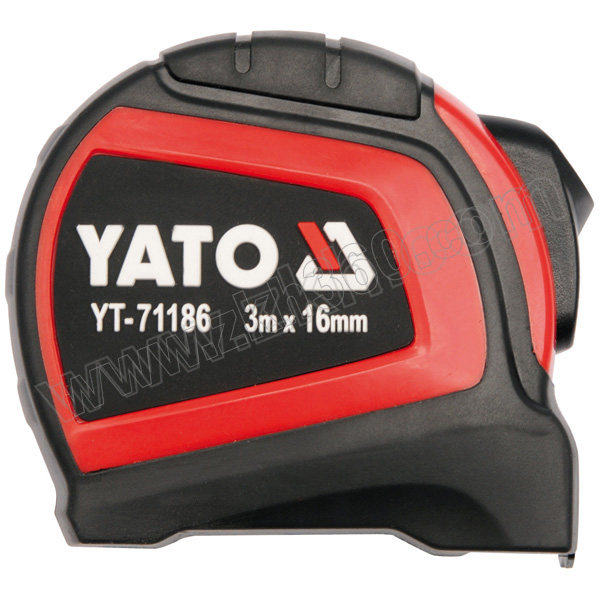 YATO/易尔拓 高档卷尺 YT-71185 2M×16mm 双面刻度 橡塑壳 尼龙亚光涂层 1把