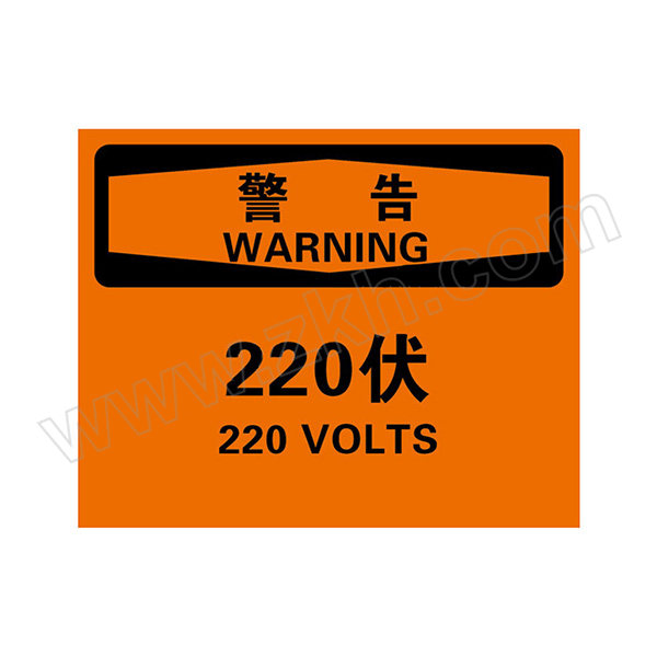 BRADY/贝迪 电气伤害类警告标识 BOV0670 乙烯不干胶 180×230mm 警告-220伏 1片
