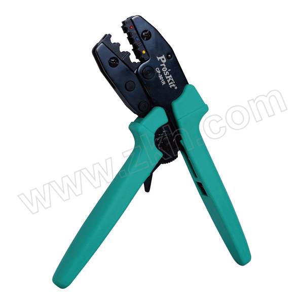 PROSKIT/宝工 Y.O绝缘端子棘轮压接钳 CP-301R AWG22-10 0.5~6.0mm² 小口模 225mm 1把