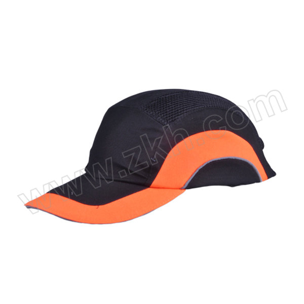 JSP/洁适比 舒适型运动安全帽 01-5001 黑桔 纯棉外帽 PE内壳 7(±1cm)帽檐 1顶