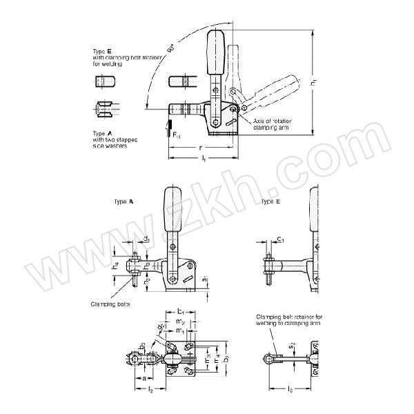 ELESA+GANTER/伊莉莎-冈特 夹具 GN810 810-75-E-NI AO201605230009 1个